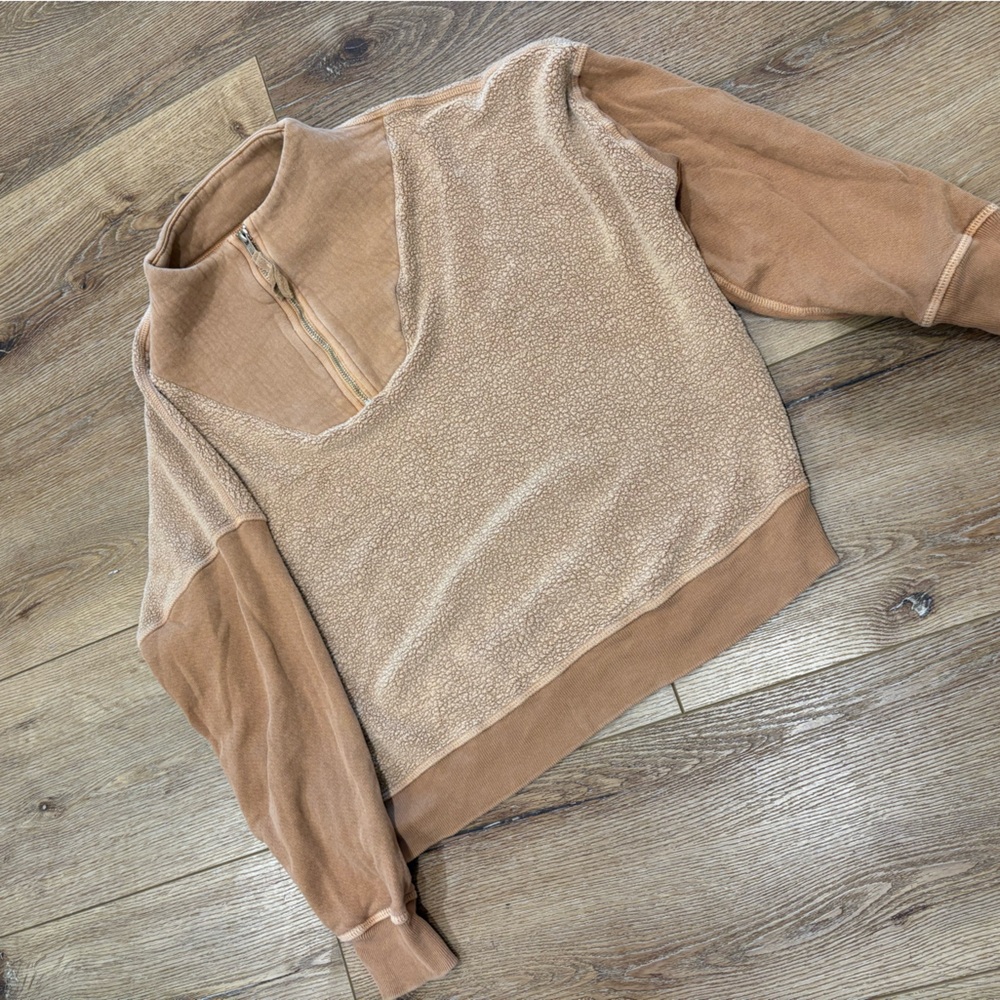 Tan and Cream Pullover Sweater